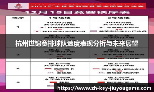 杭州世锦赛排球队速度表现分析与未来展望